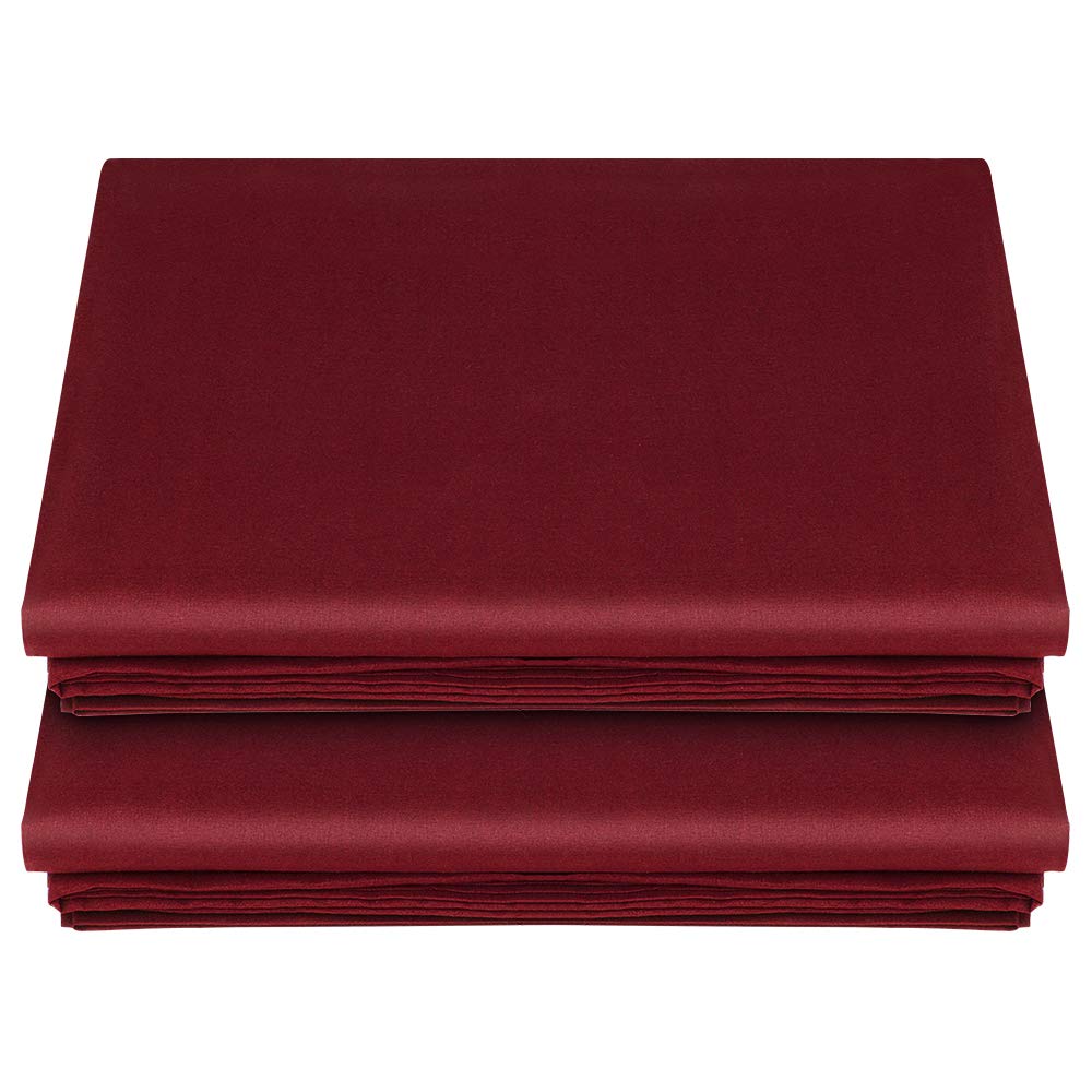 Lirex 2-Pack Twin Size Flat Sheet Set, Ultra-Soft Brushed 1800 Microfiber, Breathable & Wrinkle-Free, Machine Washable (White)