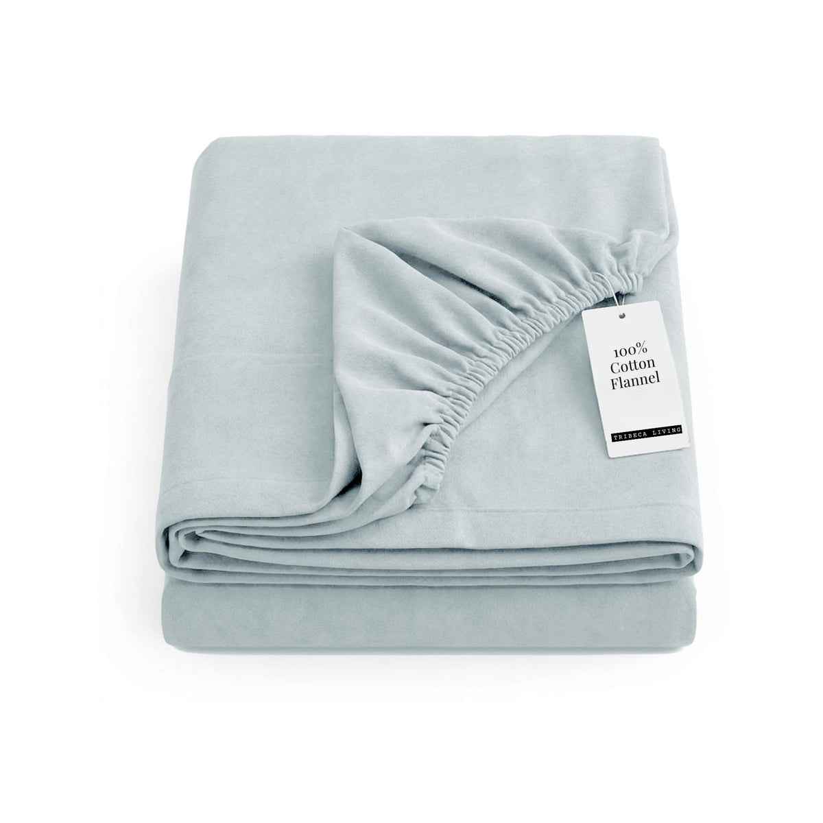 Tribeca Living King Cotton Flannel Flat Sheet Only 170-GSM - Oversized 112 x 106 Inch Dimensions for Generous Bed Coverage - Soft Breathable Bedding in Lavender