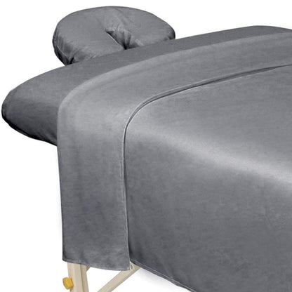 ForPro Premium Microfiber 3-Piece Massage Sheet Set, White