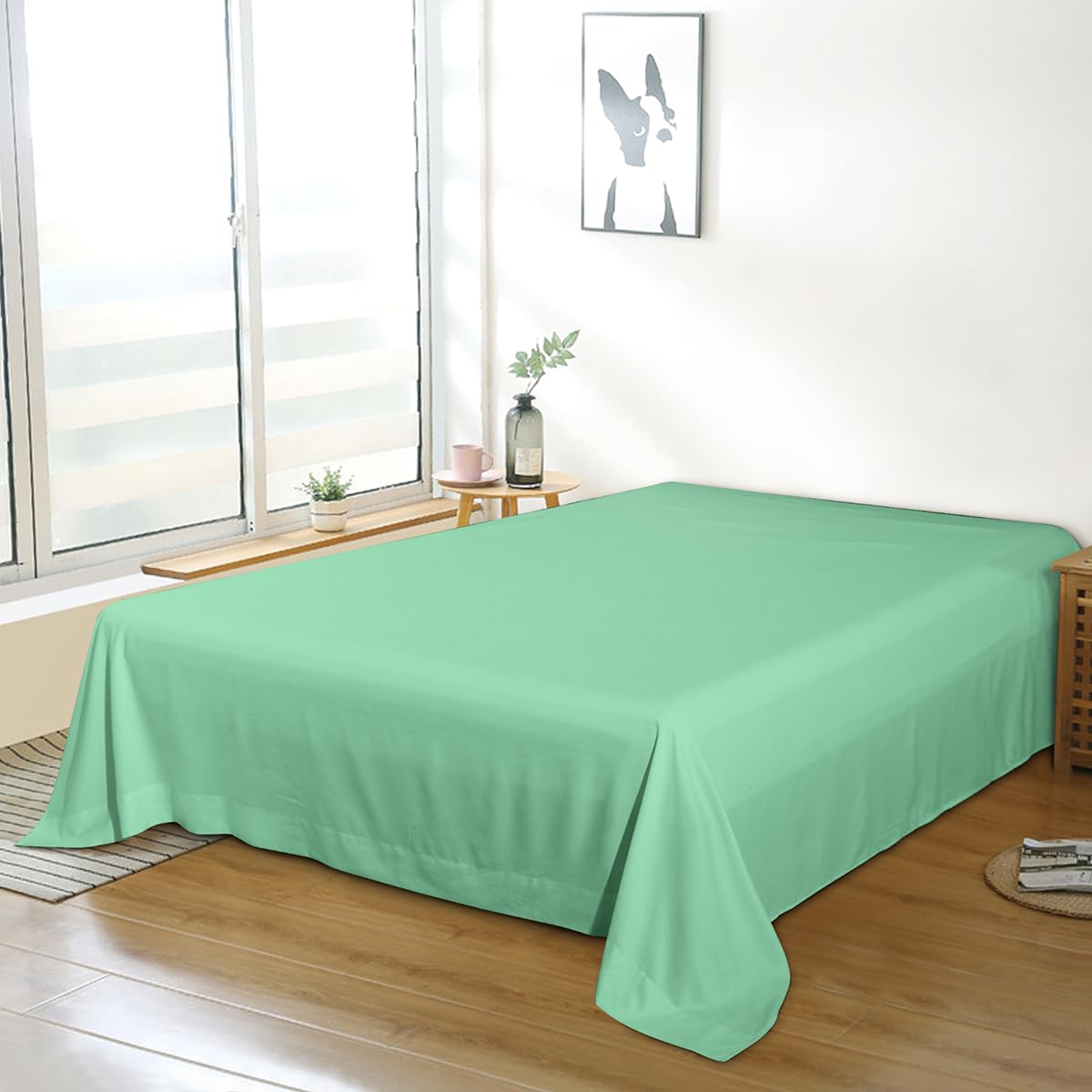 Bedding Twin Flat Sheet - Soft Brushed Microfiber, Shrinkage and Fade Resistant Top Sheet - Easy Care - 1 Flat Sheet Only, Pink
