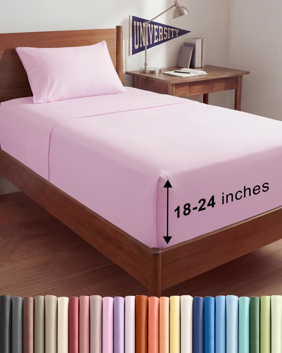 Extra Deep King Sheet Set - 4 Piece Breathable & Cooling - Antique White