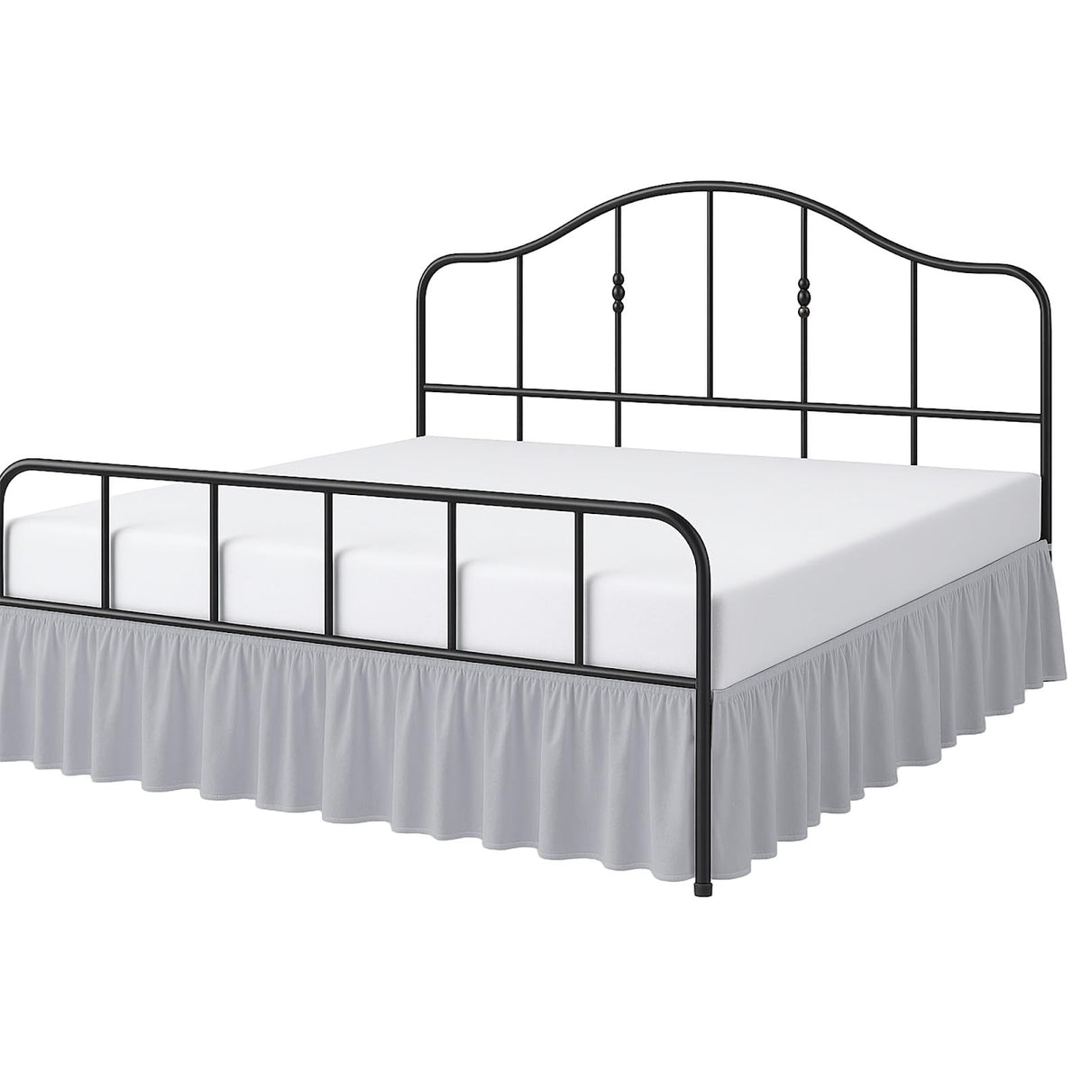 Cottington Lane Extra Long Ruffled College Dorm Bed Skirt 36 Inch Drop, Premium Hotel Collection Brushed Mircofiber Twin XL Dust Ruffle Raised Dorm Room Essentials and Decor, White Solid