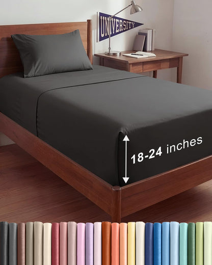 Extra Deep King Sheet Set - 4 Piece Breathable & Cooling - Antique White