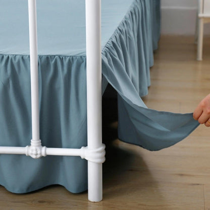 Bed Skirt Queen Size Ruffled Bed Skirt with Split Corners