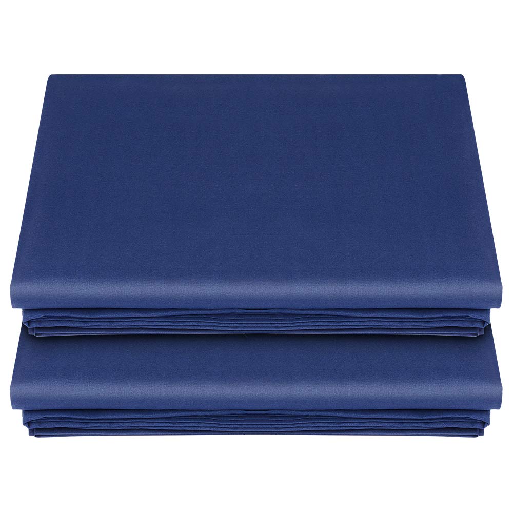 Lirex 2-Pack Twin Size Flat Sheet Set, Ultra-Soft Brushed 1800 Microfiber, Breathable & Wrinkle-Free, Machine Washable (White)