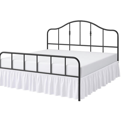Cottington Lane Extra Long Ruffled College Dorm Bed Skirt 36 Inch Drop, Premium Hotel Collection Brushed Mircofiber Twin XL Dust Ruffle Raised Dorm Room Essentials and Decor, White Solid