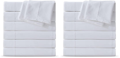 Maple&Stone Twin Flat Sheets Only Bulk Pack of 6 Wholesale Bedding Black