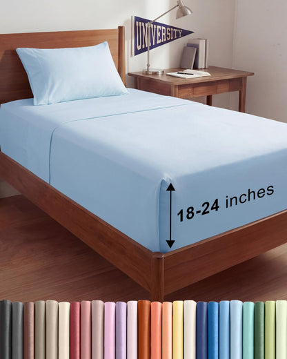Extra Deep King Sheet Set - 4 Piece Breathable & Cooling - Antique White