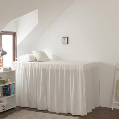 Dorm Room Bed Skirt Twin XL, College DormEssentials - White, 32 Inch