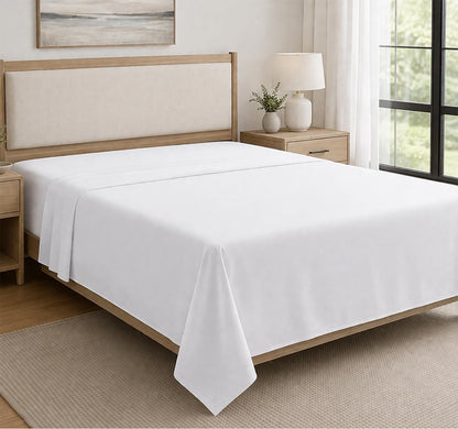 Twin Size Flat Sheets Only Hotel Quality Luxury Single Wrinkle Free & Fade Resistant Flat Sheet - Extra Soft, Breathable Bedding for Easy Care Bed Sheet Navy Blue Flat Sheet Only