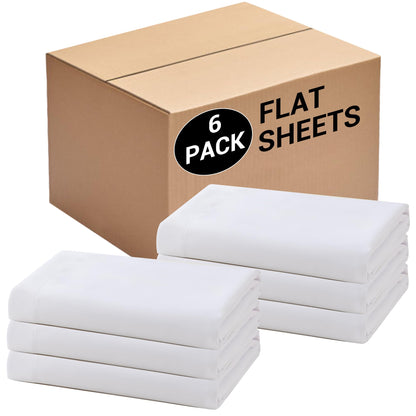 CULVE Twin Flat Sheet Only, 1 Pack White, Soft Brushed Microfiber, 66x96