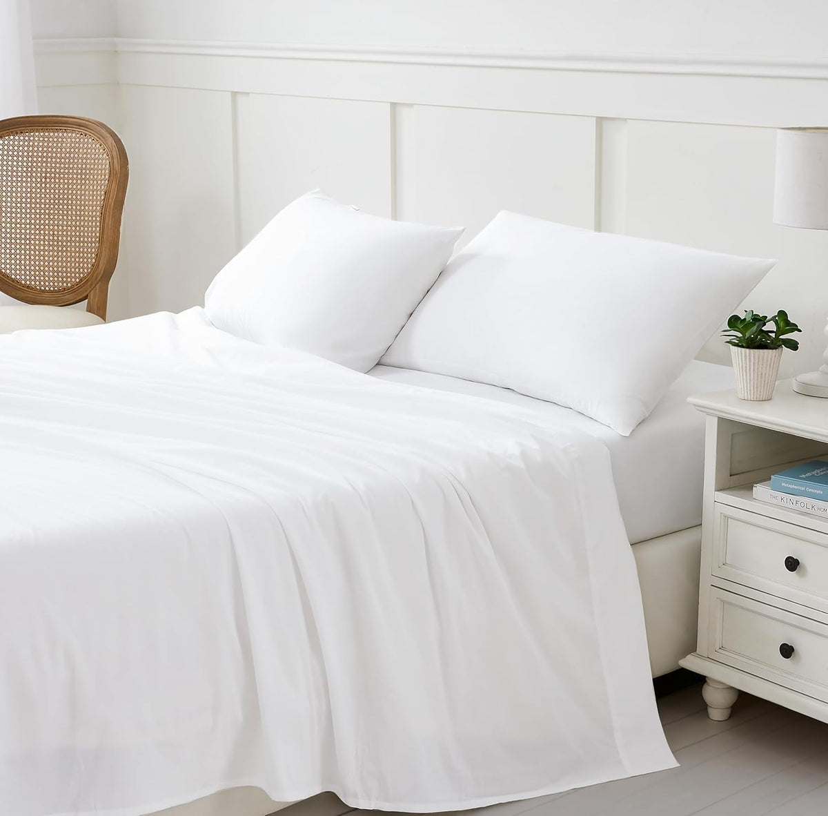 Luxury Twin XL Flat Sheet -100% Egyptian Cotton Fabric in Beutifull White Color, Size-70 x 102 Inch, High Thread Count