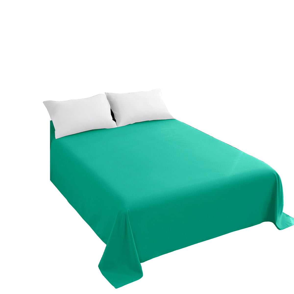 Sfoothome Queen Flat Sheet Black Top Sheet, Premium Hotel 1-Piece, Luxury and Soft 1500 Thread Count Quality Bedding Flat Sheet, Wrinkle-Free, Stain-Resistant