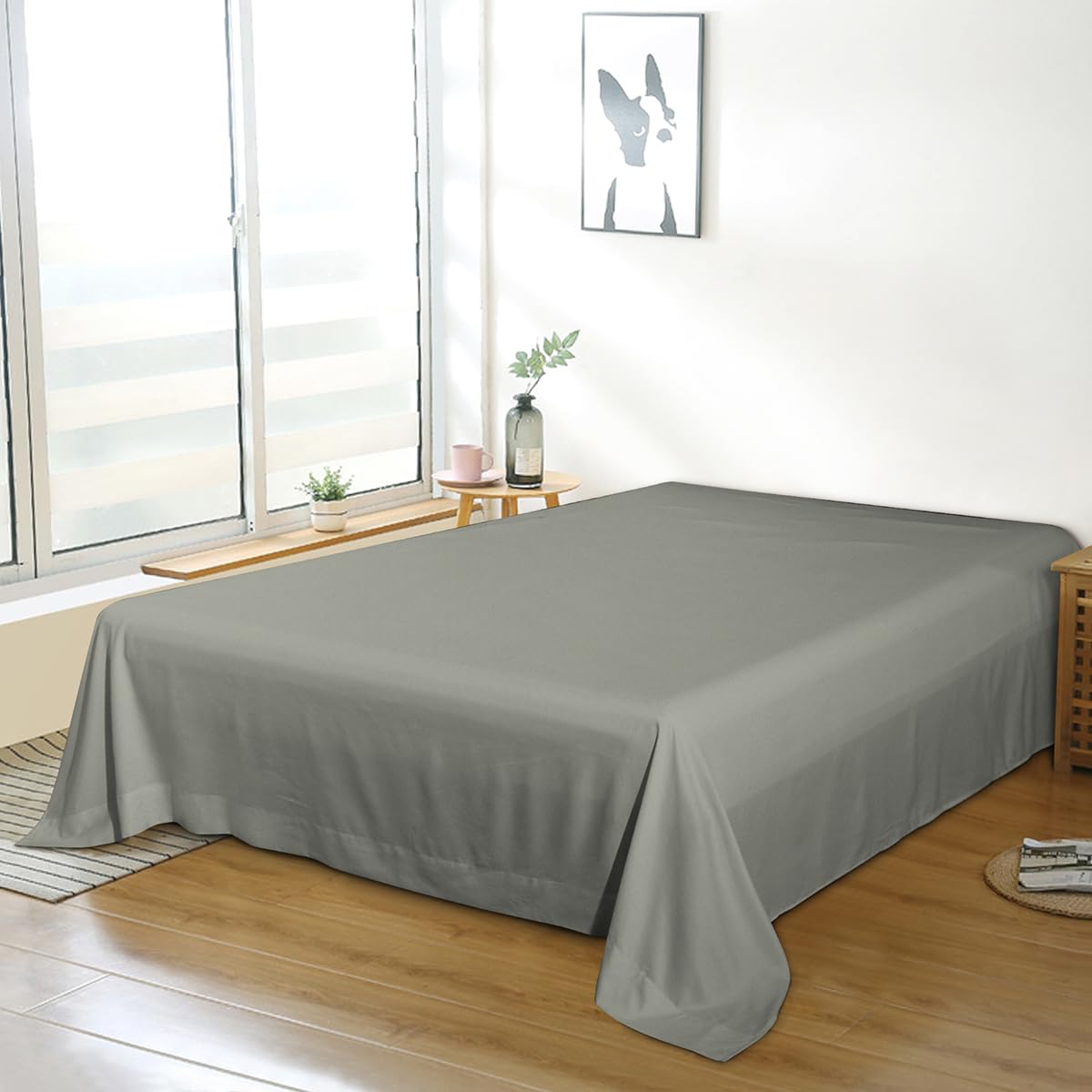 Bedding Twin Flat Sheet - Soft Brushed Microfiber, Shrinkage and Fade Resistant Top Sheet - Easy Care - 1 Flat Sheet Only, Pink