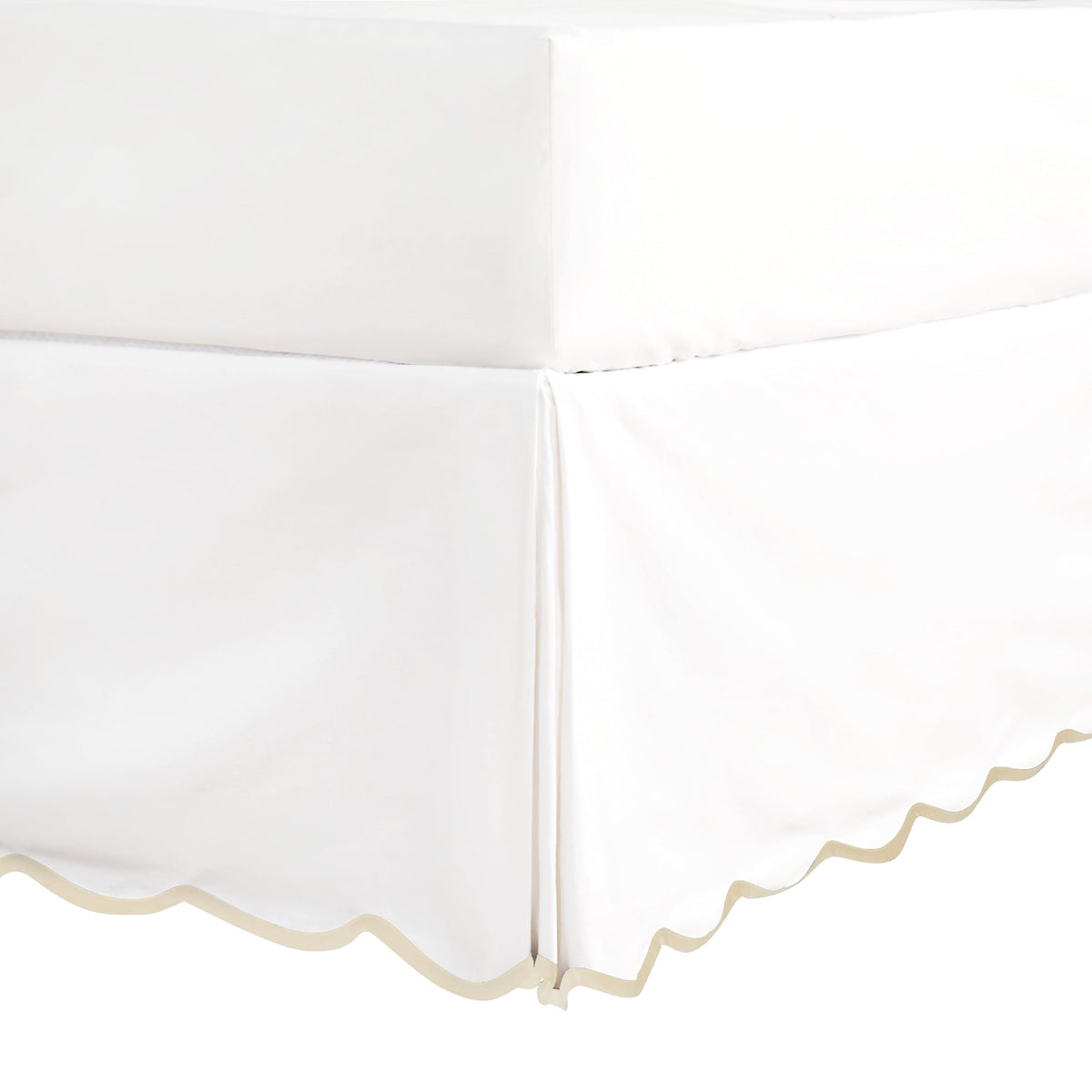 HIG Chic 14'' Queen BedSkirts Scallop Edge Pleated Dust Ruffle