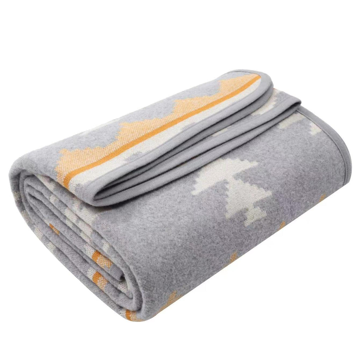 ACUSHLA Merino Wool Camping Blanket Warm Outdoor Travel Throw,Morocco Grey