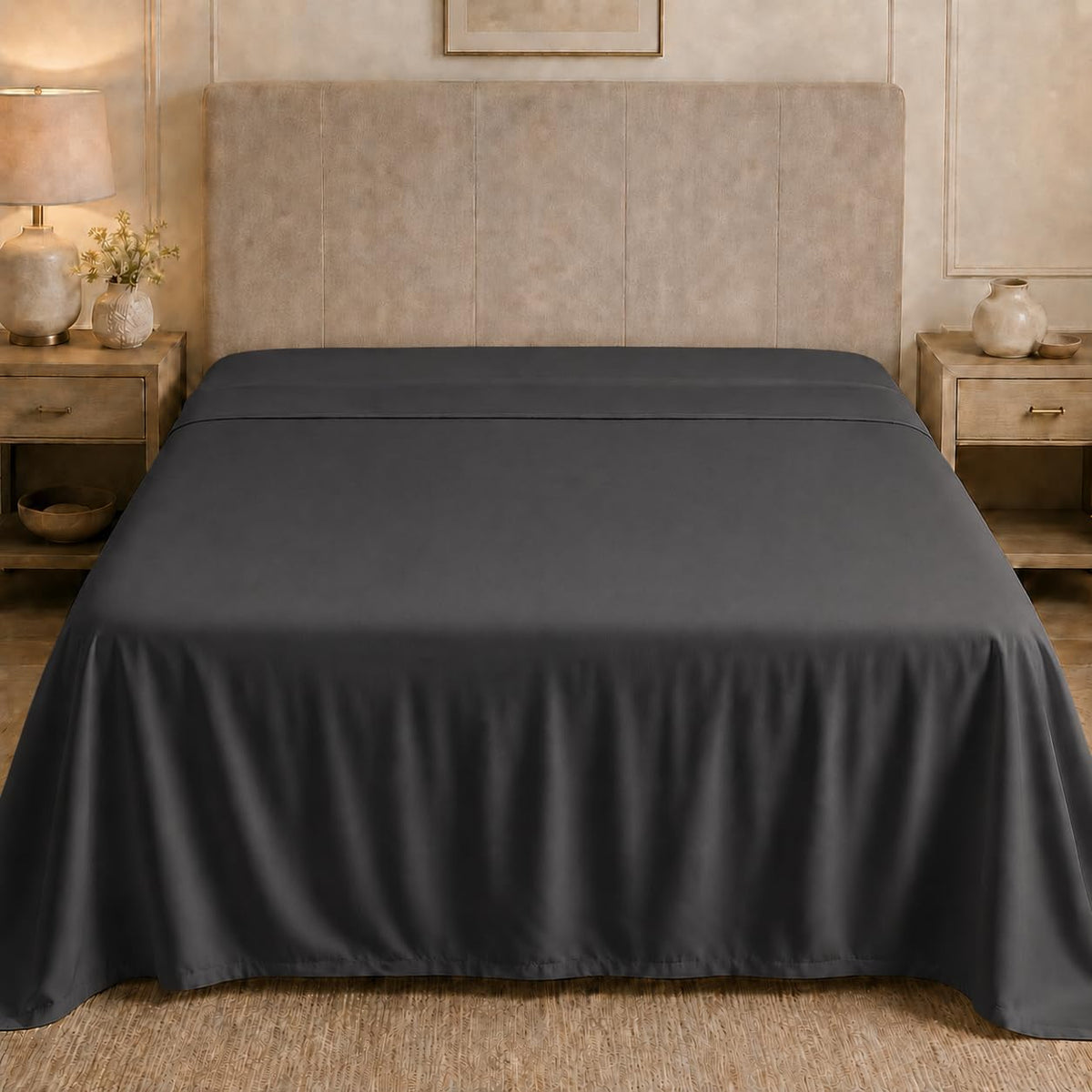 Twin Size Flat Sheets Only Hotel Quality Luxury Single Wrinkle Free & Fade Resistant Flat Sheet - Extra Soft, Breathable Bedding for Easy Care Bed Sheet Navy Blue Flat Sheet Only
