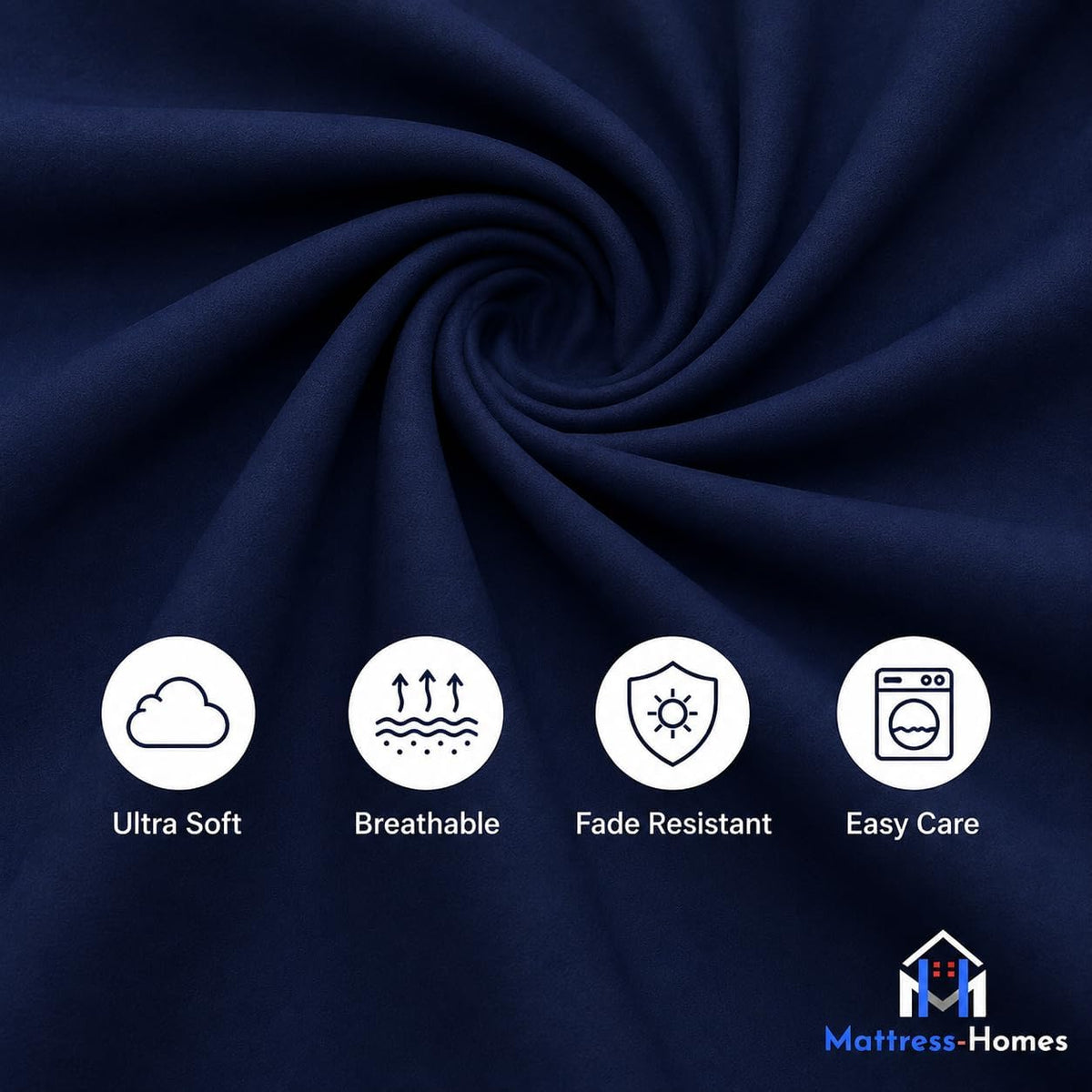 Twin Size Flat Sheets Only Hotel Quality Luxury Single Wrinkle Free & Fade Resistant Flat Sheet - Extra Soft, Breathable Bedding for Easy Care Bed Sheet Navy Blue Flat Sheet Only
