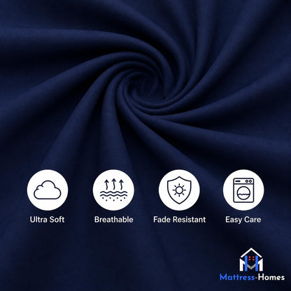 Twin Size Flat Sheets Only Hotel Quality Luxury Single Wrinkle Free & Fade Resistant Flat Sheet - Extra Soft, Breathable Bedding for Easy Care Bed Sheet Navy Blue Flat Sheet Only
