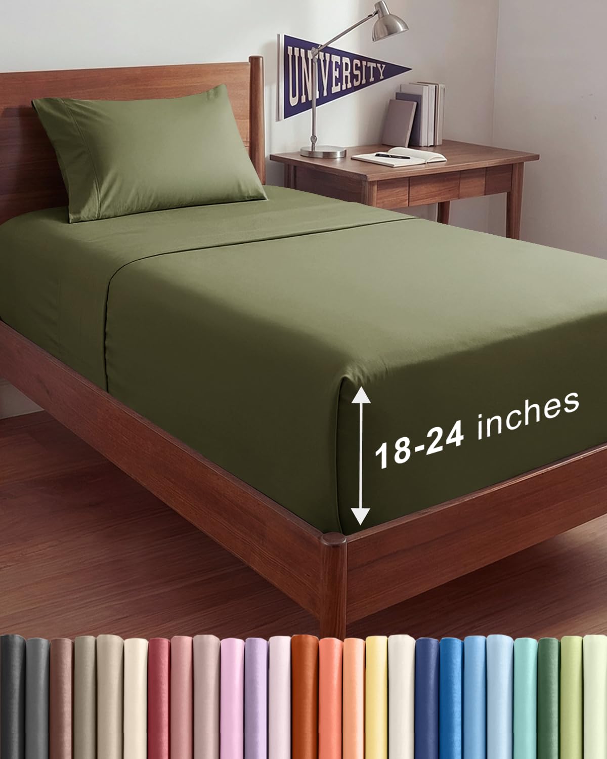 Extra Deep King Sheet Set - 4 Piece Breathable & Cooling - Antique White