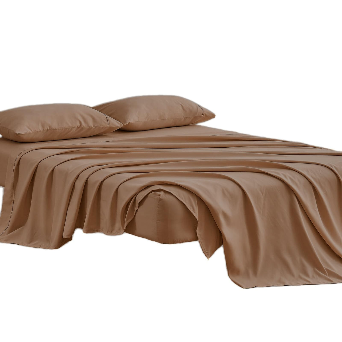 Kingnex Oversized King Flat Sheet 132x110 Top Sheet Only Grey