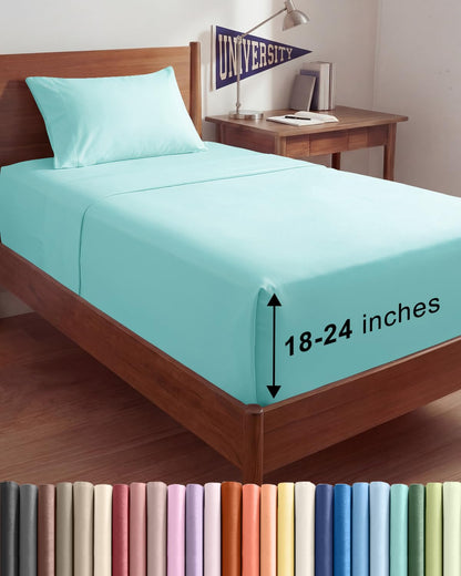 Extra Deep King Sheet Set - 4 Piece Breathable & Cooling - Antique White