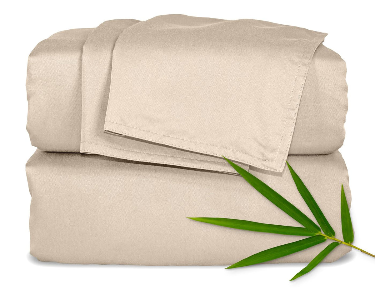 King Sheets by Pure Bamboo, Genuine 100% Organic Viscose Derived from Bamboo Bed Sheet Set, Soft & Cooling, Double Stitching, 2 Year Quality Promise (King, White)