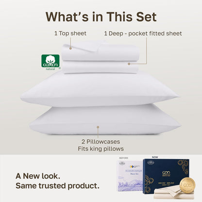California Design Den Luxury 1000 Thread Count King Size Sheets Set