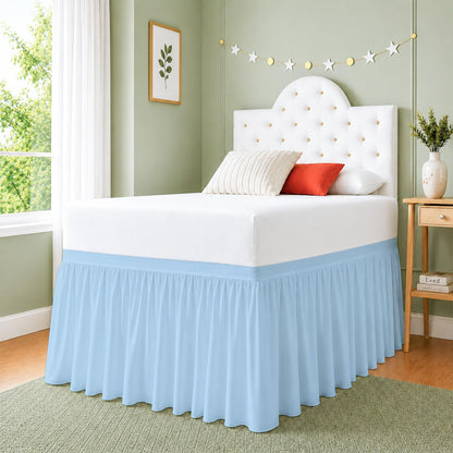 Cottingon Dorm Room Bed Skirt, 100% Microfiber, White, Twin XL-32 Drop