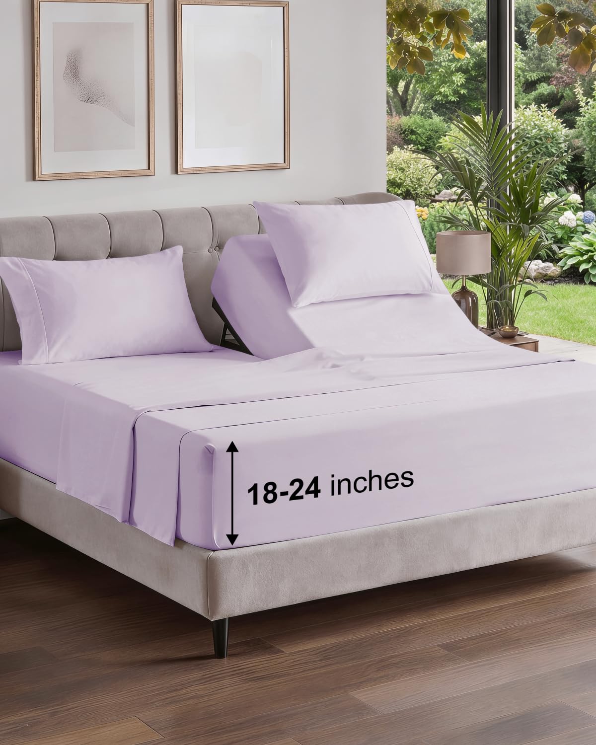 Extra Deep King Sheet Set - 4 Piece Breathable & Cooling - Antique White