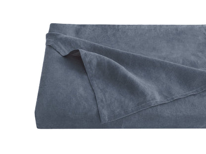 S VICTORY SYMBOL 100% Organic Linen Flat Sheet 1 Piece-Stone Washed French Flax Twin Size Bedding,Soft Flat Top Sheet Breathable(66"x96",Creamy White)