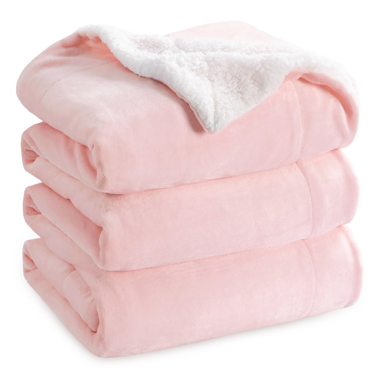 Bedsure GentleSoft Sherpa Fleece Queen Blankets for Bed, Non-Heated, Thick and Warm Throw for Women and Men, Soft Fuzzy Plush Comfort Queen Blanket for Winter, Grey, 90x90 Inches