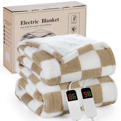 Pink Heated Blanket Electric Throw 50"X60", Heating Blanket Throw