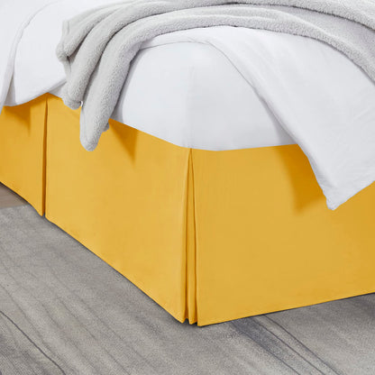 Nestl Linen Bed Skirt Queen Size - Queen Bed Skirt 14 Inch Drop - Brushed Microfiber Bed Skirts - Hotel Quality Pleated Bed Skirt - Shrinkage & Fade Resistant