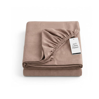 Tribeca Living King Cotton Flannel Flat Sheet Only 170-GSM - Oversized 112 x 106 Inch Dimensions for Generous Bed Coverage - Soft Breathable Bedding in Lavender