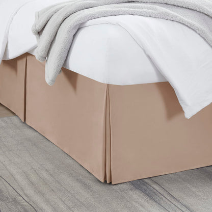 Nestl Linen Bed Skirt Queen Size - Queen Bed Skirt 14 Inch Drop - Brushed Microfiber Bed Skirts - Hotel Quality Pleated Bed Skirt - Shrinkage & Fade Resistant