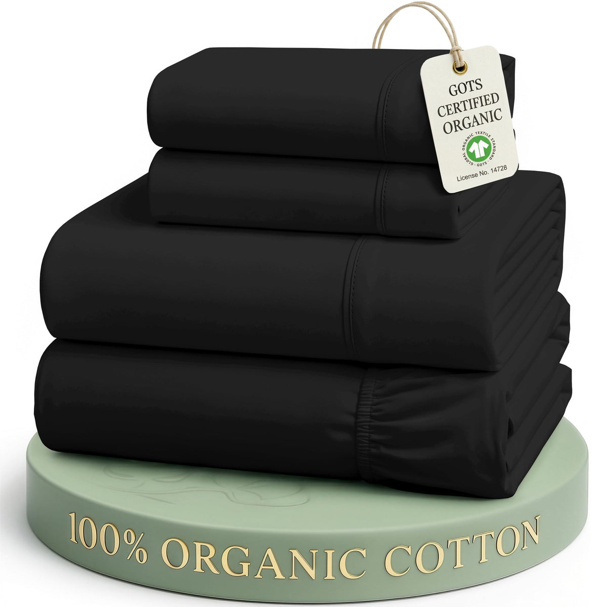 LANE LINEN Queen Sheets 100% Organic Cotton 4pc Percale Cooling - White