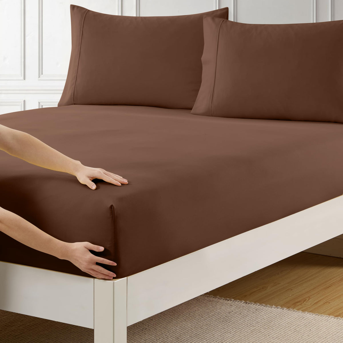 King Size Flat Sheet Only - Ultra Soft & Breathable Brushed Microfiber Top Sheet Only for King Size Beds, Denim Blue