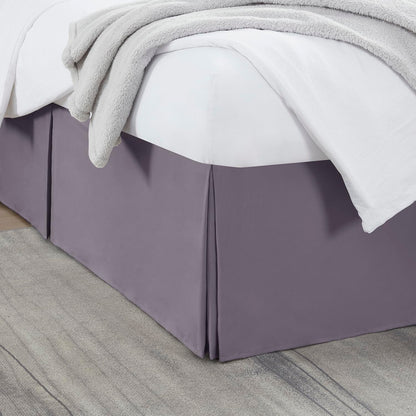 Nestl Linen Bed Skirt Queen Size - Queen Bed Skirt 14 Inch Drop - Brushed Microfiber Bed Skirts - Hotel Quality Pleated Bed Skirt - Shrinkage & Fade Resistant