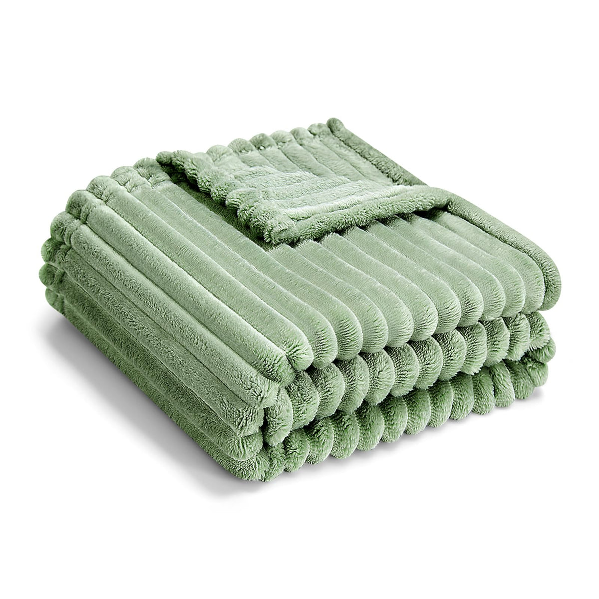 Soft Fleece Baby Blanket Ultra Cozy Baby Blankets for Boys Girls Warm and Lightweight Infant Toddler Newborn Receiving Gift with Reversible Stripes for Crib Stroller, 30x40 Inch, Cream
