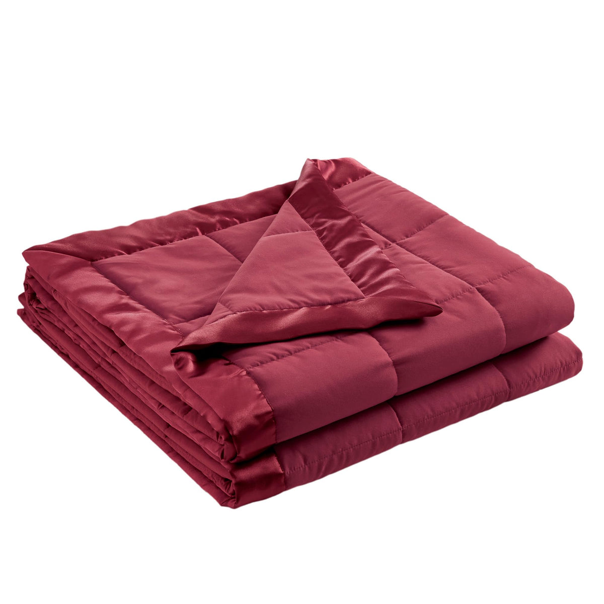 Madison Park Down Alternative Queen Blanket for Bed, Satin Trim, Grey