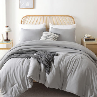 ROSGONIA Queen Comforter Set Olive Green, 3pcs Bedding Sets Queen (1 Boho Olive Comforter & 2 Pillowcases), All Season Lightweight Blanket Quilt