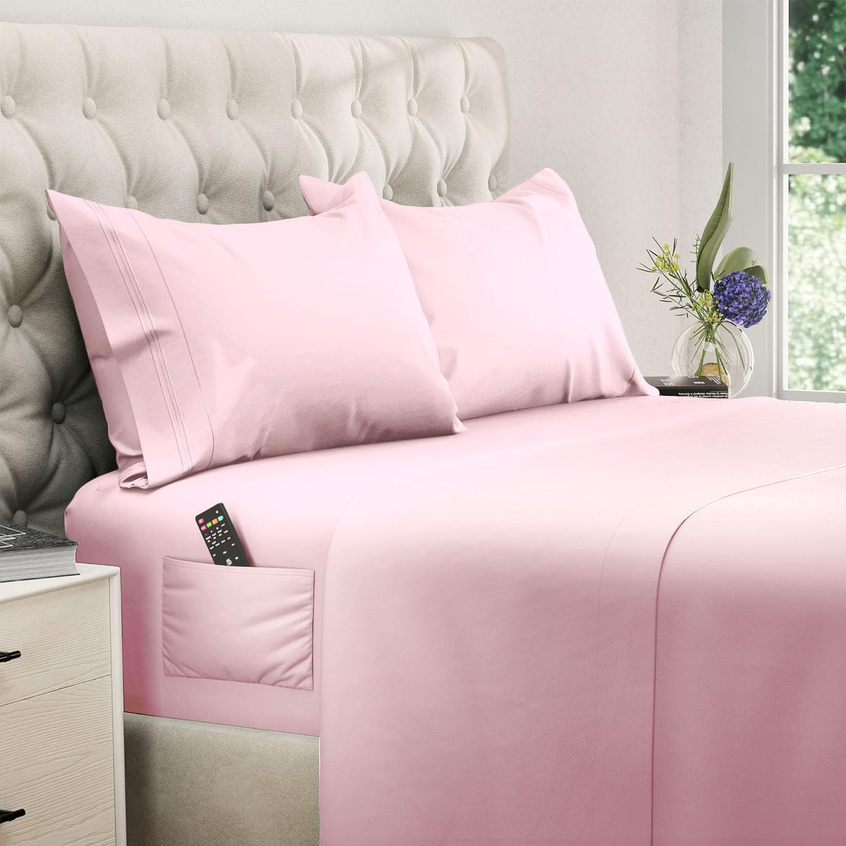 DREAMCARE King Size Sheets Set - King - Extra Deep - Gray