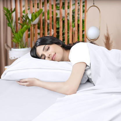 Full Size Flat Sheet Only, Ultra Soft & Breathable Hotel Sheets, White