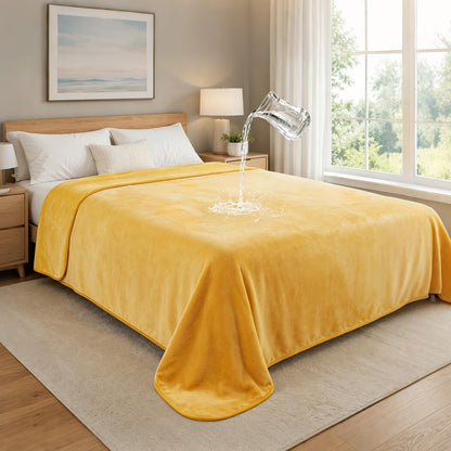 LOOBANI Waterproof Blanket for Bed, Soft Flannel Twin Bed Blanket 60" x 80"