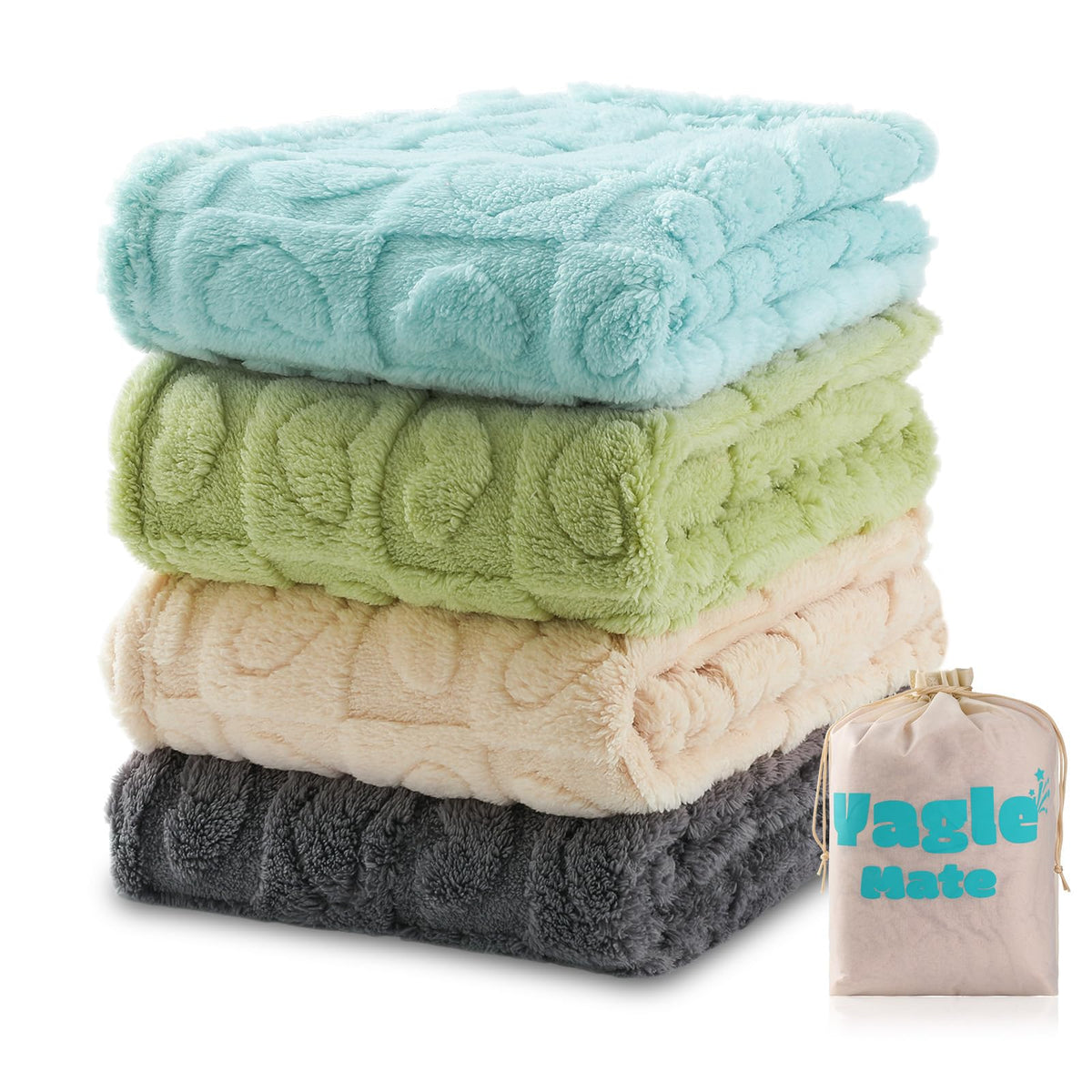 4 Pcs Baby Blankets, Fluffy Small Crib Baby Blankets for Boys, Fleece Checkered Blanket, Toddler Receiving Blankets 30×40