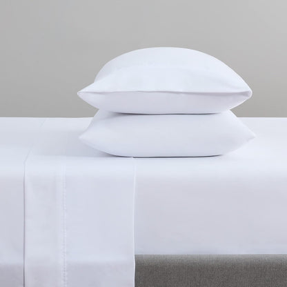 Arkwright Bulk King Flat Bed Sheets - Pack of 6 - Soft Hypoallergenic Cotton Blend Top Sheet Only, Hotel Collection Bedding for Hosts, Resorts, and Vacation Rentals, White