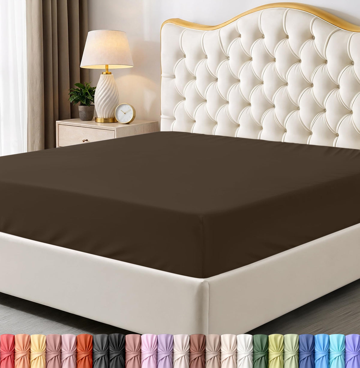 Pack of 6 Twin Fitted Sheet, Fits Up to 15 Inch Deep Pocket, White