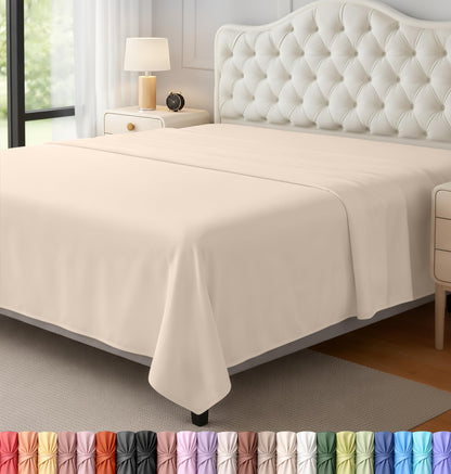 Utopia Bedding Flat Sheets - Pack of 6 - Soft Brushed Microfiber Fabric - Shrinkage & Fade Resistant Top Sheets - Easy Care (Full, White)