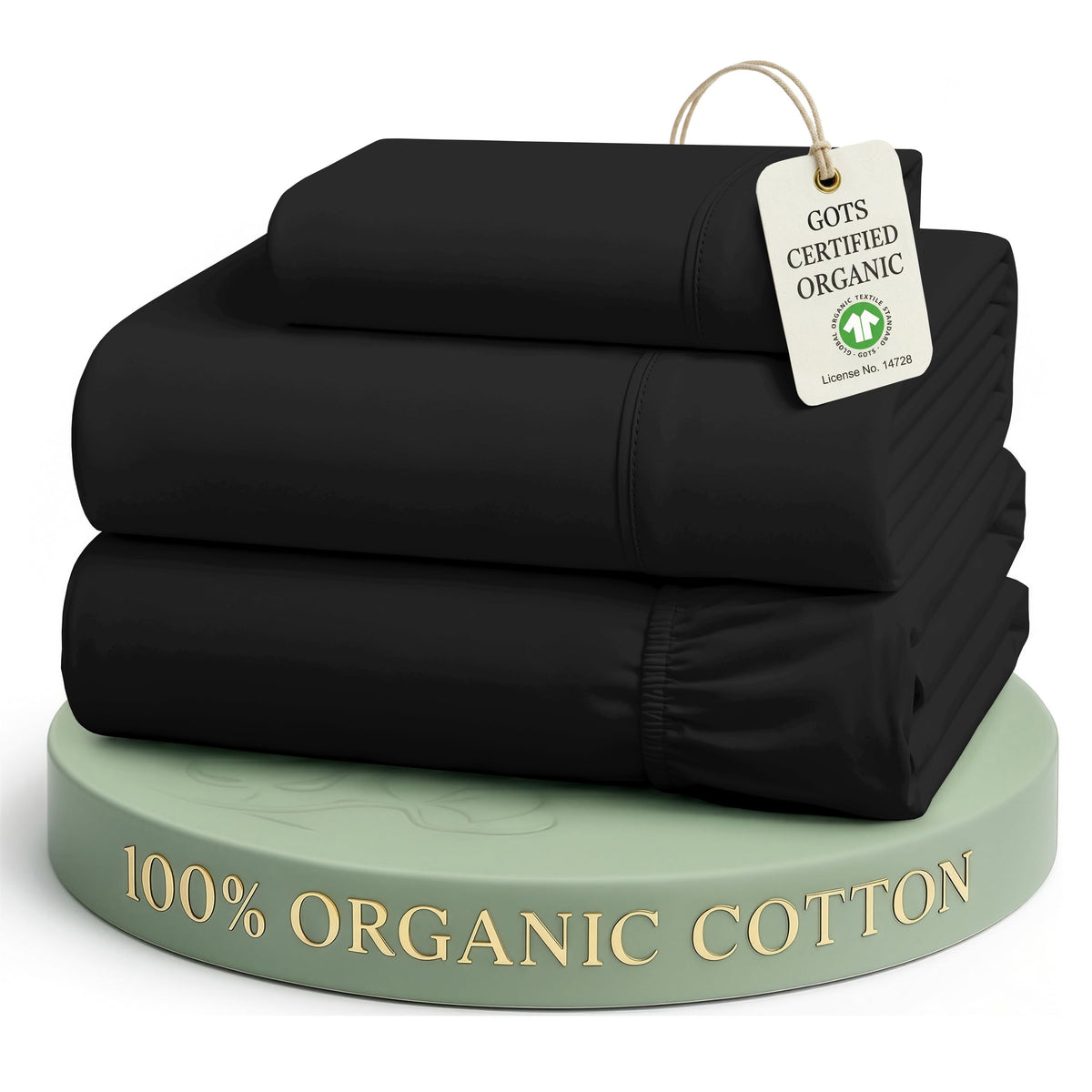 LANE LINEN Queen Sheets 100% Organic Cotton 4pc Percale Cooling - White